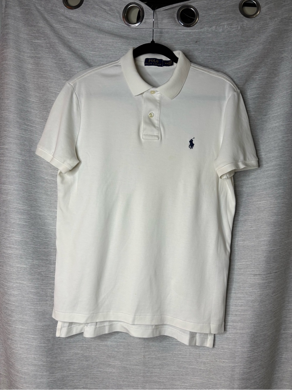 Polo by Ralph Lauren Men's White Polo with Navy Pony youth